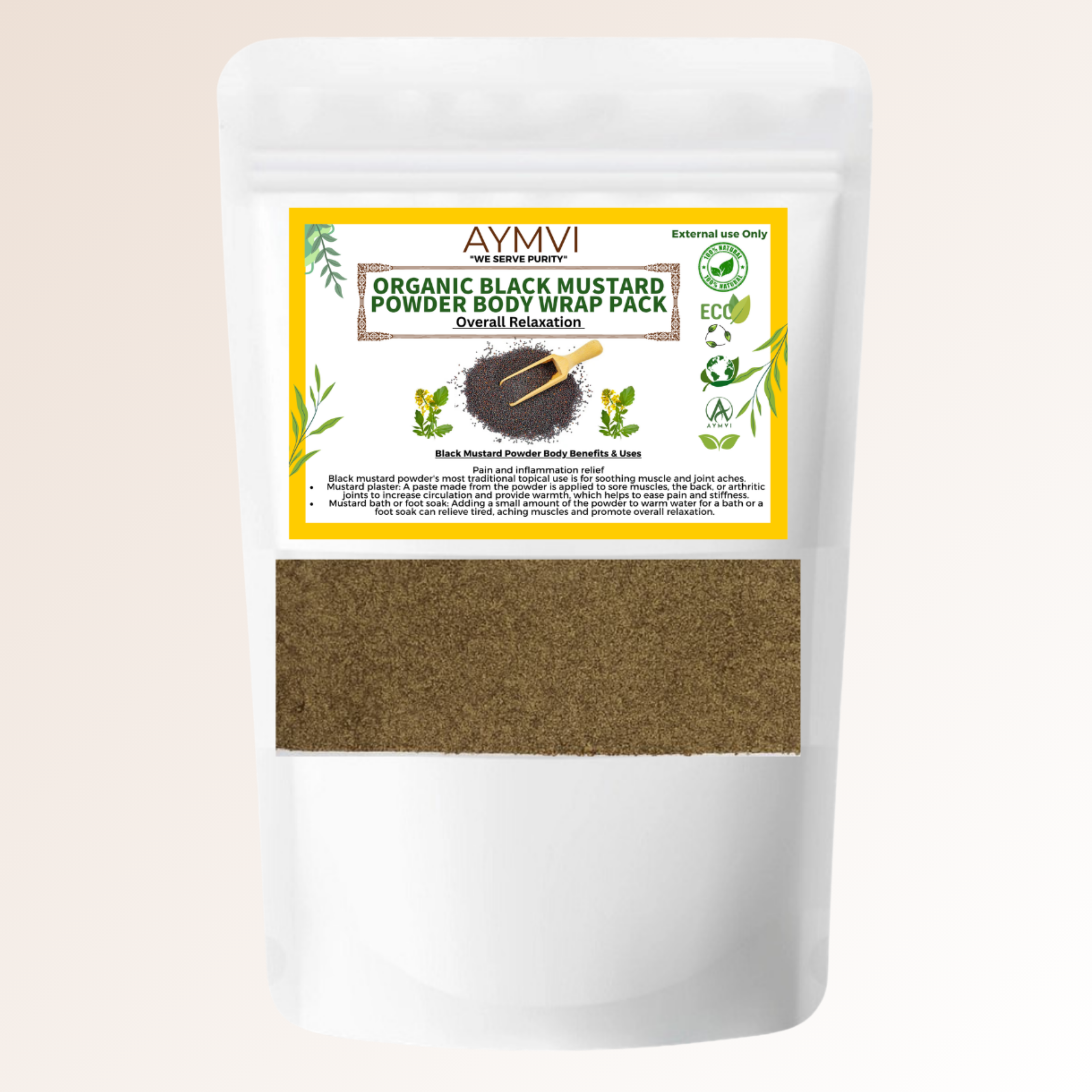 Aymvi Organic Black Mustard Powder
