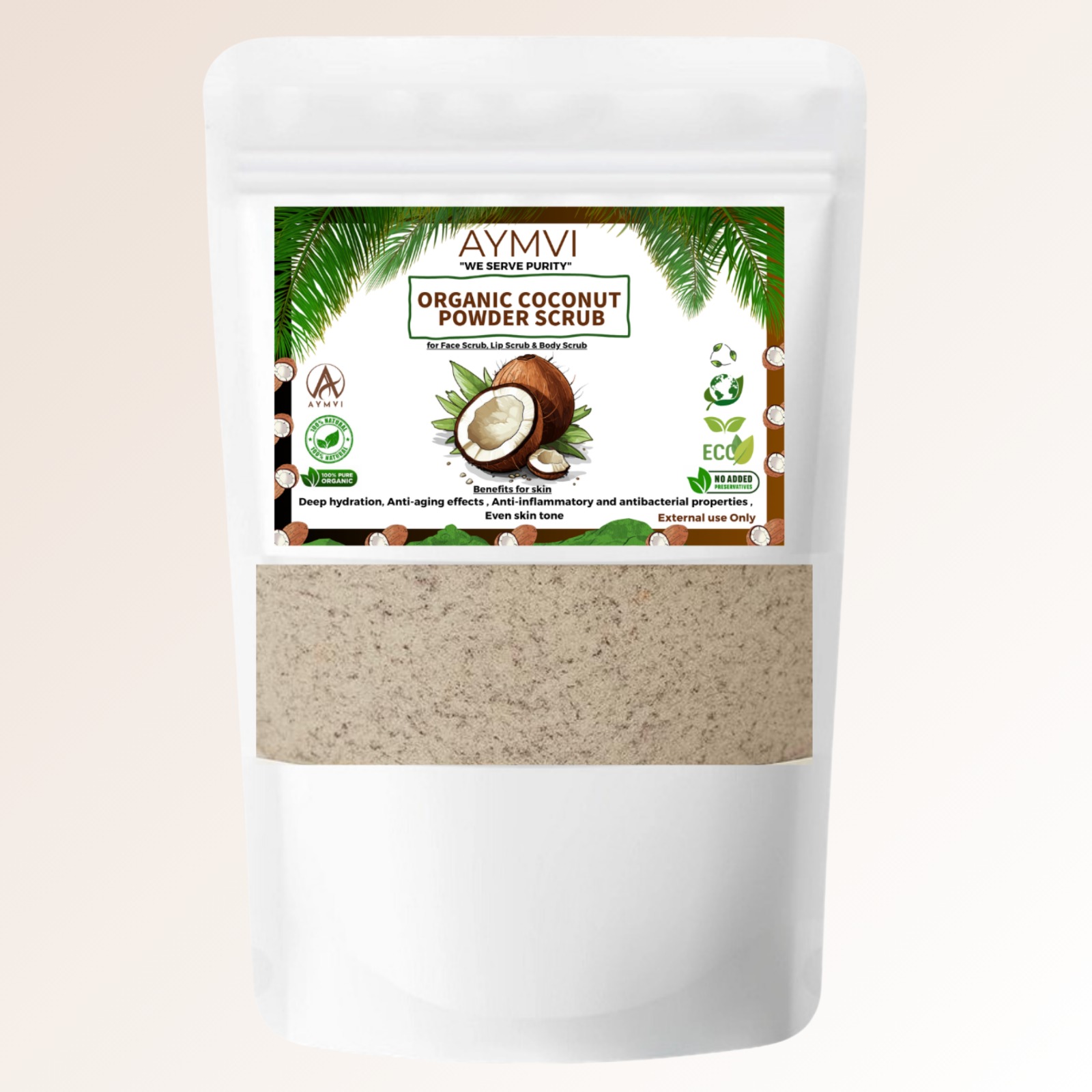AYMVI Organic Coconut Powder Scrub