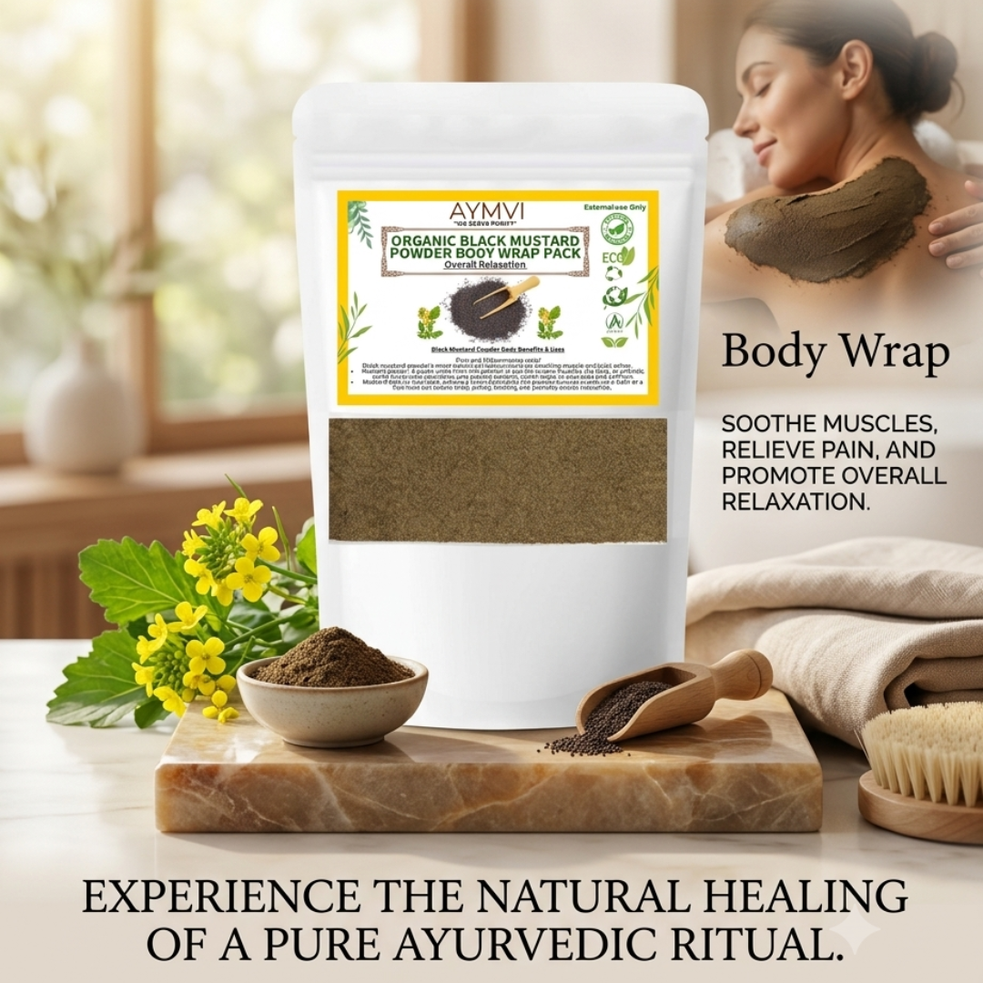 Experience deep relaxation and natural relief with pure, organically grown black mustard powder—rich in essential fatty acids and Vitamin E to soothe sore muscles, ease stiff joints, and stimulate circulation.